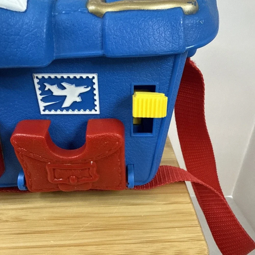 VTG 1997 Fisher-Price Blue Mailbox Learning Toy Pretend Play Mail Carrier READ